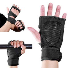 Load image into Gallery viewer, Weight Lifting Gym Fitness Gloves Hand Palm Protector with Wrist Wrap Support Crossfit Workout Bodybuilding Power
