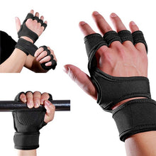 Load image into Gallery viewer, Weight Lifting Gym Fitness Gloves Hand Palm Protector with Wrist Wrap Support Crossfit Workout Bodybuilding Power
